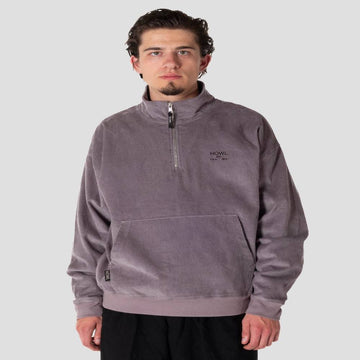 Howl Corduroy Zip Henley in Grey 2024