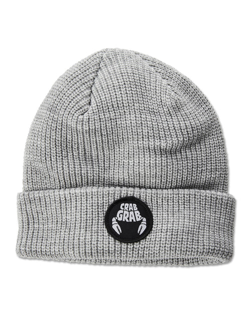 Crab Grab Circle Patch Beanie in Heather Grey 2024 - M I L O S P O R T