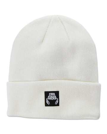 Crab Grab Reservoir Beanie in White 2024