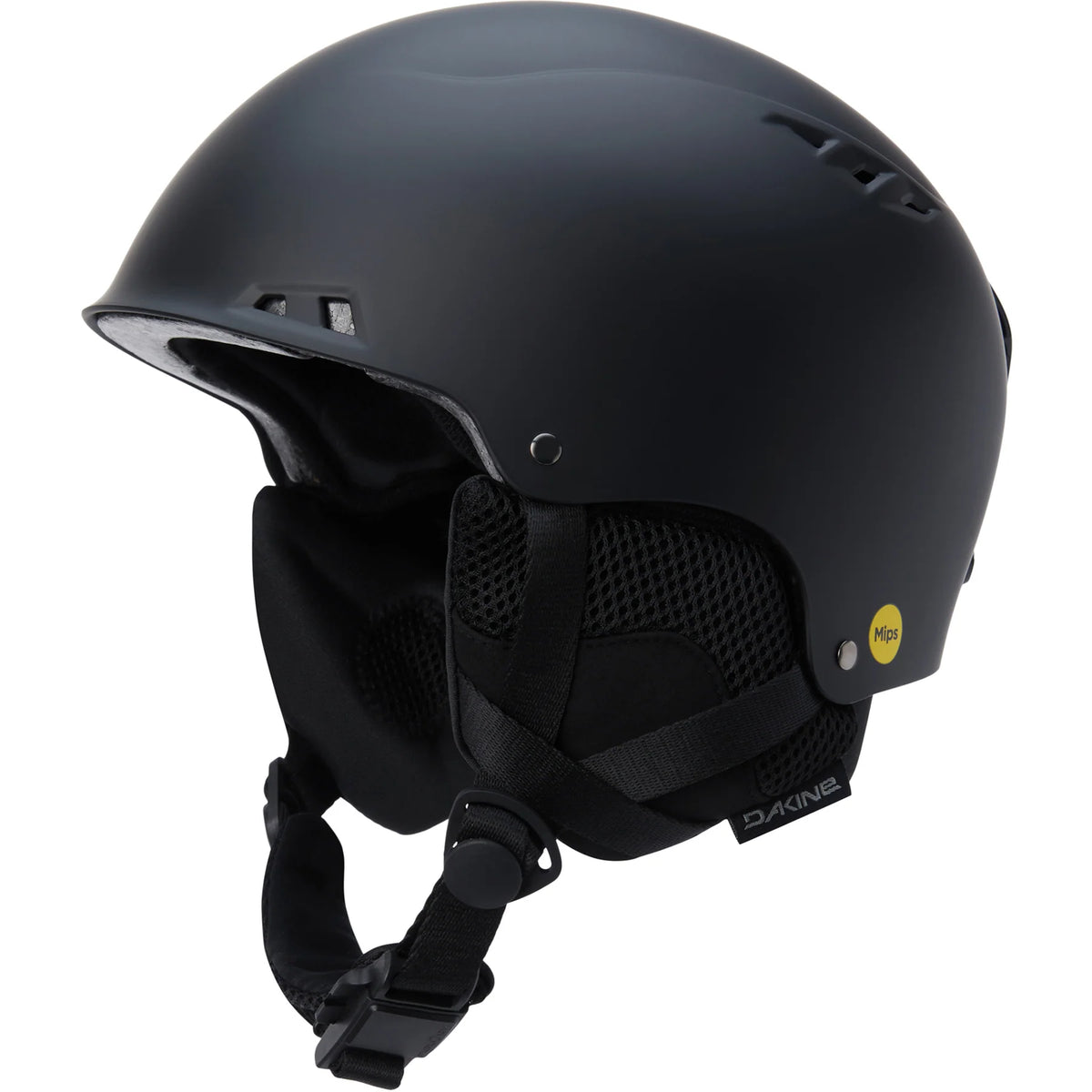Black Dakine Daytripper MIPS snow helmet with adjustable straps and ventilation, designed for winter snow sports.