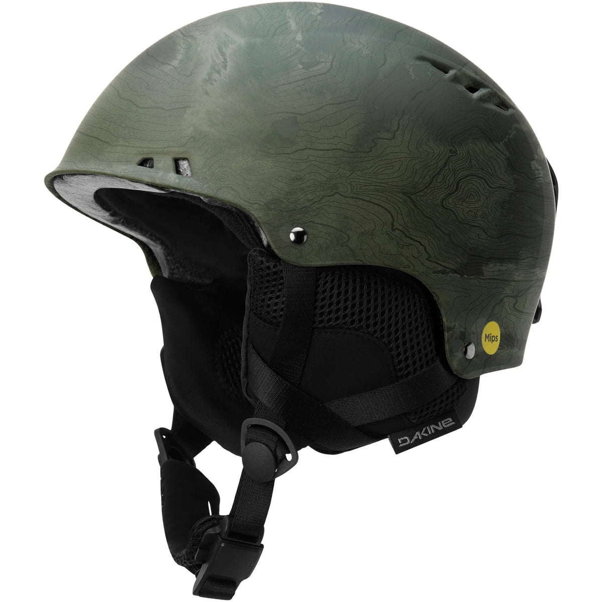 Dakine Daytripper MIPS snow helmet with earth tone top, designed for winter snow sports and safety.