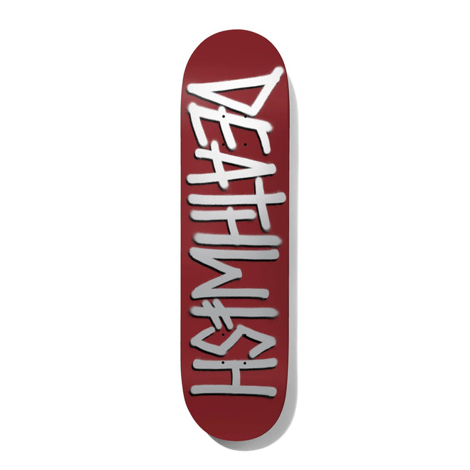 Deathwish Deathspray Skateboard Deck in Maroon and Silver - M I L O S P O R T