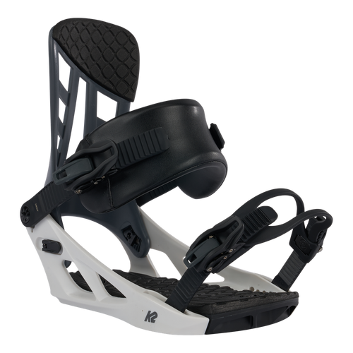 K2 Indy Snowboard Bindings in Grey and White 2024 - M I L O S P O R T