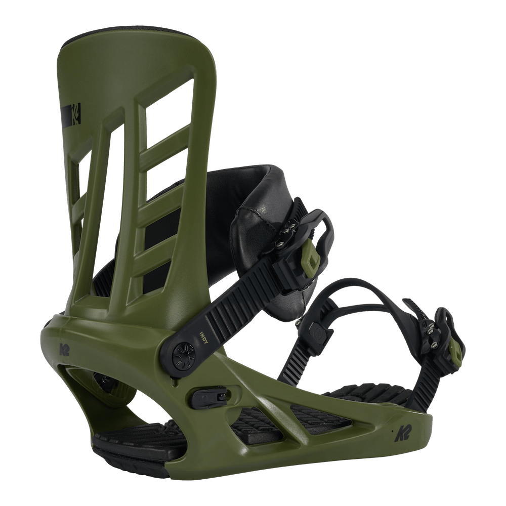 K2 Indy Snowboard Bindings in Moss 2024 - M I L O S P O R T