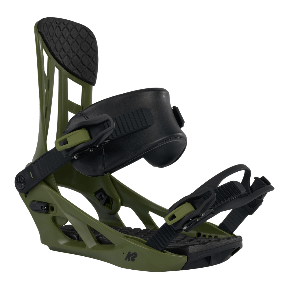 K2 Indy Snowboard Bindings in Moss 2024 - M I L O S P O R T