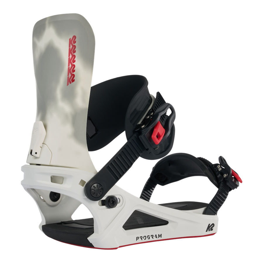 K2 Program Snowboard Bindings in White 2024