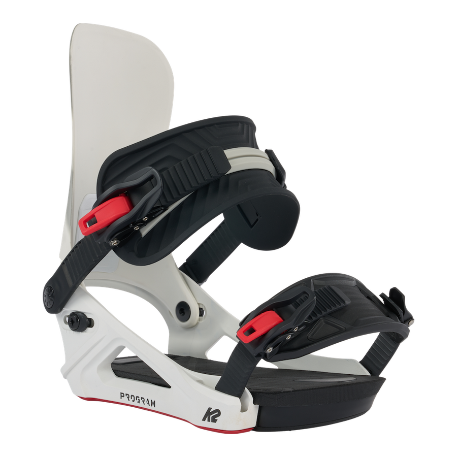 K2 Program Snowboard Bindings in White 2024