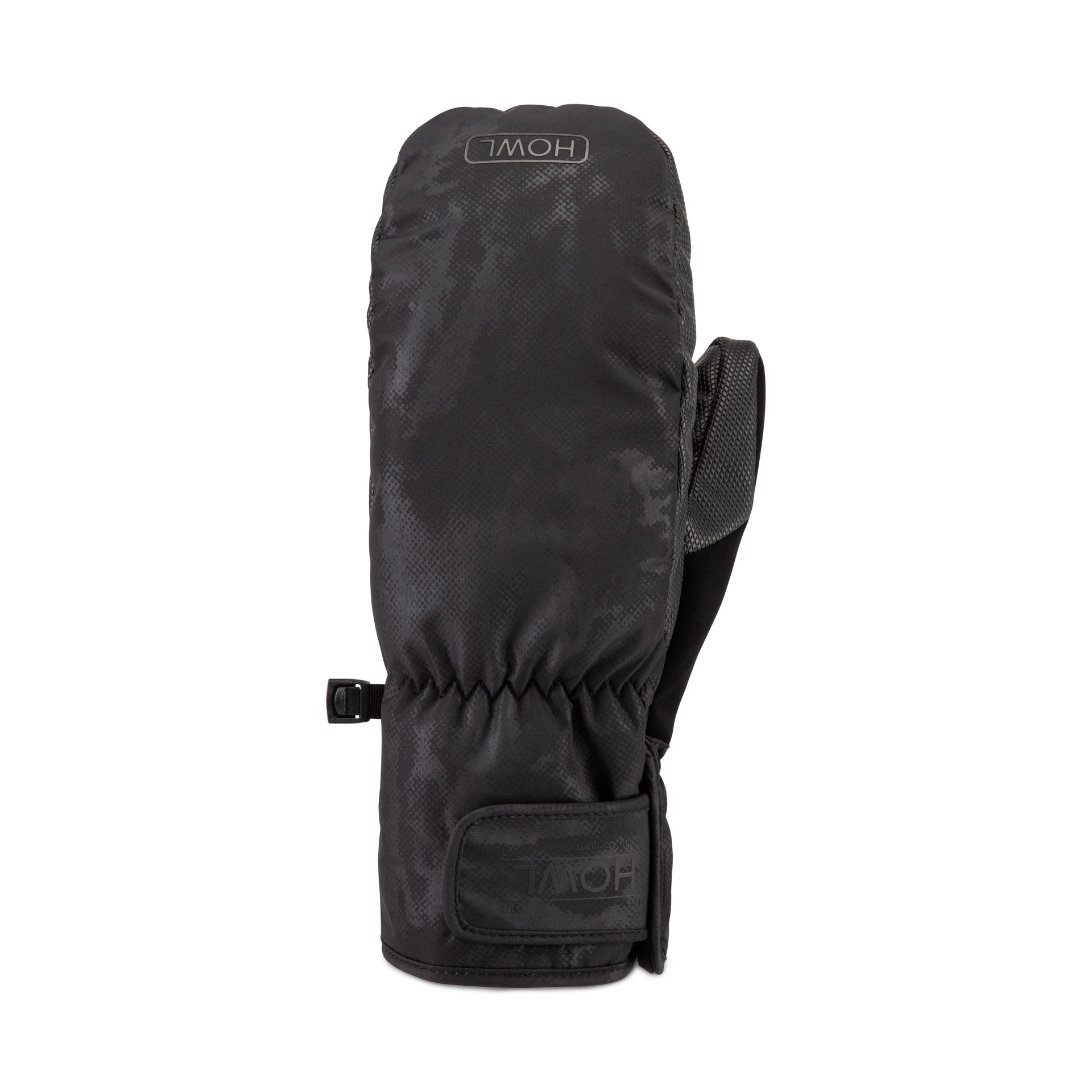 Howl Flyweight Mitt 2027 in black etched camo, showing the front view for men's and women's outdoor sports or fishing.