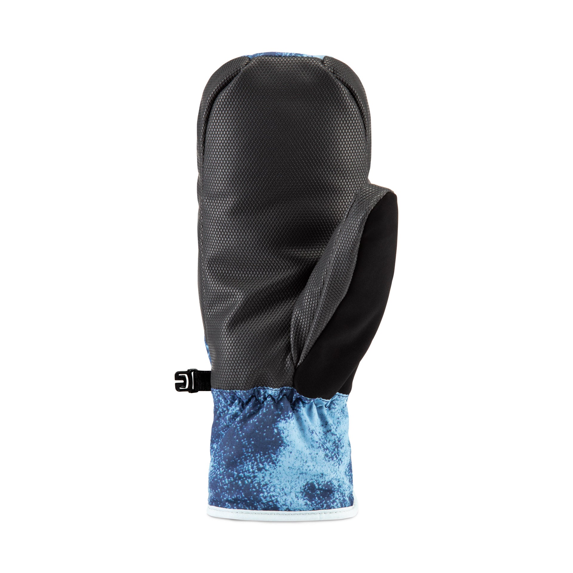 Howl Flyweight Mitt 2027 in blue dye, lightweight men's and women's snowboard glove showing the back side.