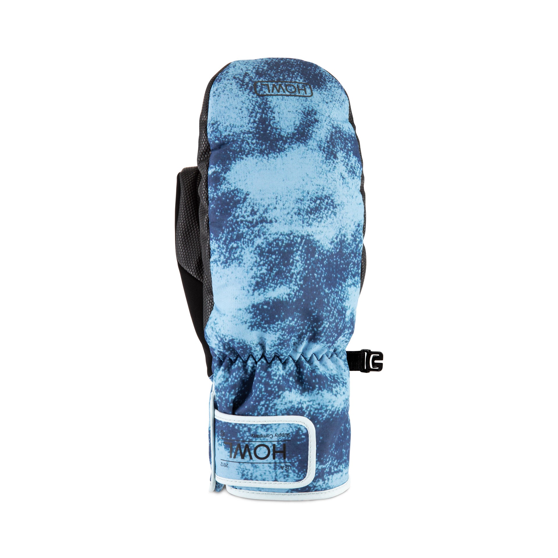 Blue dye Howl Flyweight Mitt for men and women, shown from the right front, lightweight and designed for versatile performance.