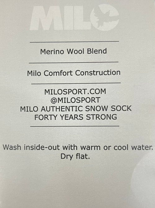 Milosport Authentic Snow Sock in Black and White - M I L O S P O R T