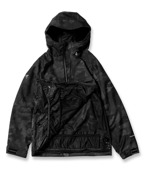 Volcom Brighton Pullover Snow Jacket in Black Camo 2024 - M I L O S P O R T