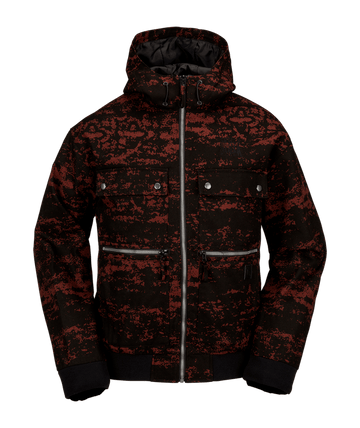 Volcom Dustbox Snow Jacket in Maroon Camo 2024