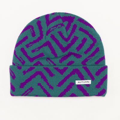 Autumn Geo Beanie in Teal 2024 - M I L O S P O R T