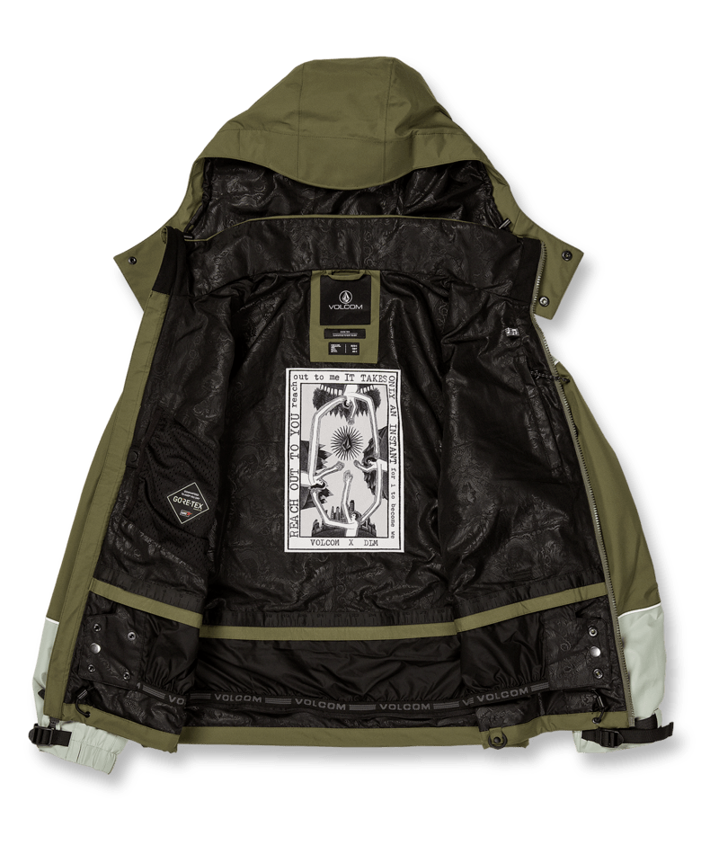 Volcom Melancon Womens Gore-Tex Snow Jacket in Military 2024 - M I L O S P O R T