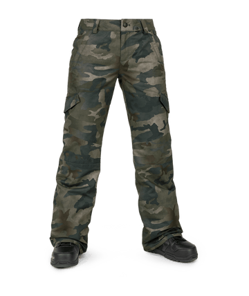 Volcom Bridger Womens Insulated Snow Pant in Cloudwash Camo 2024