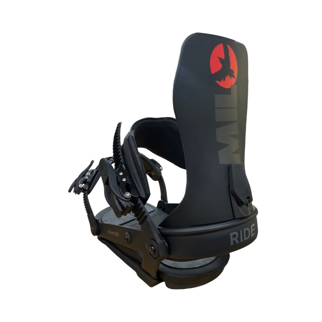 Ride x Milo M-9 Snowboard Binding in Black 2025 - M I L O S P O R T