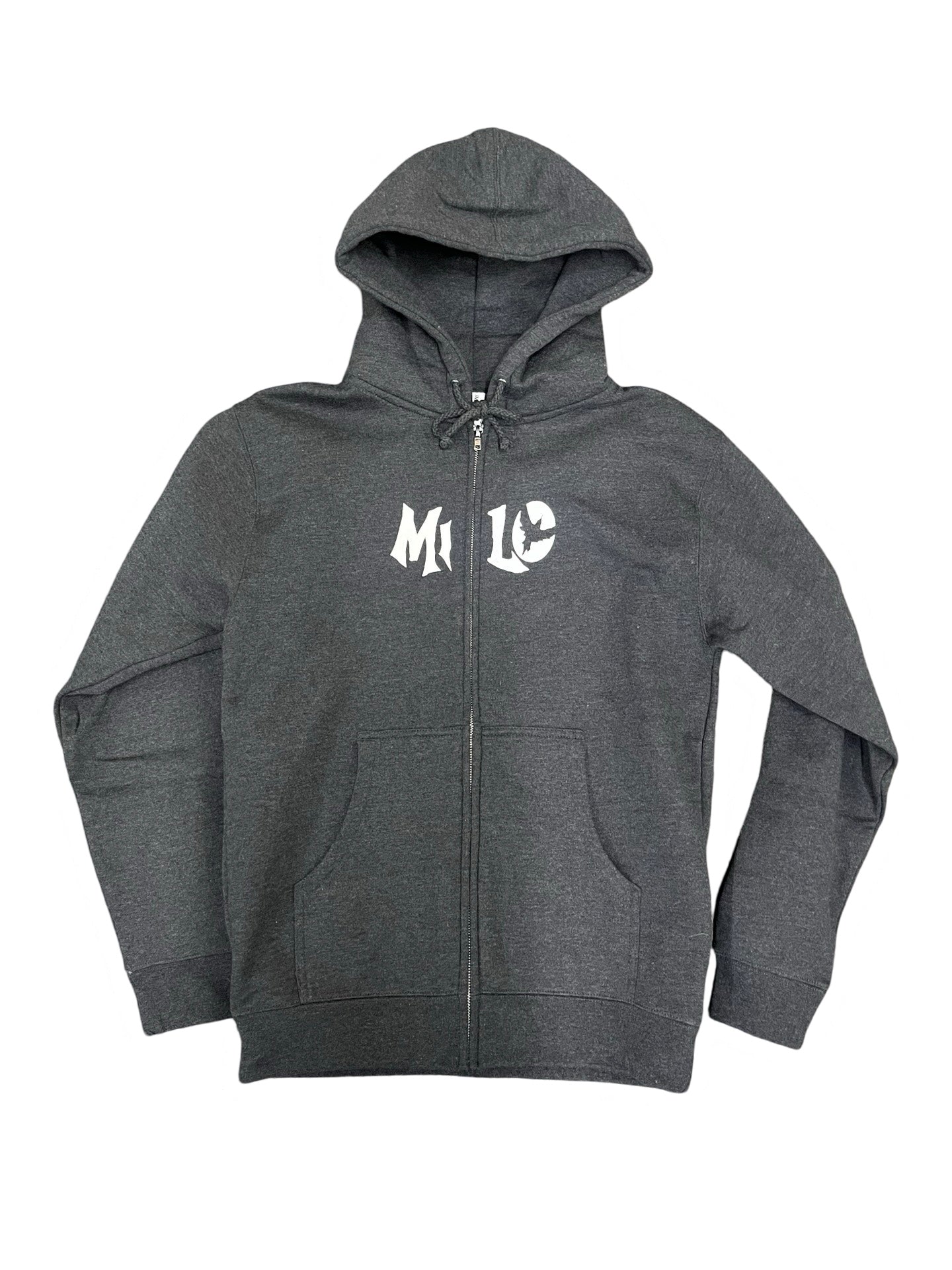 Milosport Scarecrow Zip Hooded Sweatshirt in Dark Grey - M I L O S P O R T