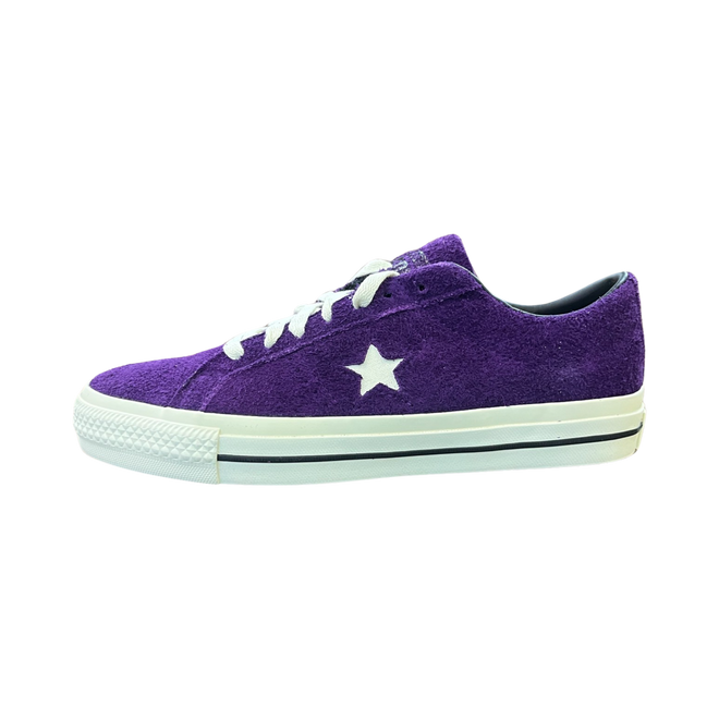 Converse Cons One Star Pro Ox in Night Purple Egret White and Black