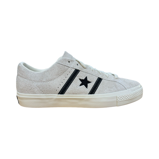 Converse One Star Academy Pro Ox Skate Shoe in Egret White and Black