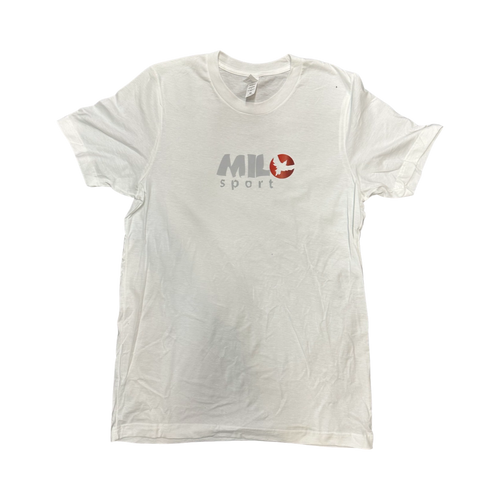 Milosport Decay Logo T Shirt in White - M I L O S P O R T