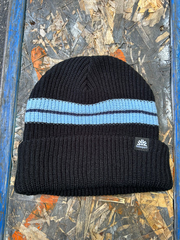 Milo x Autumn Horizon Beanie in Black, Blue and Navy 2024