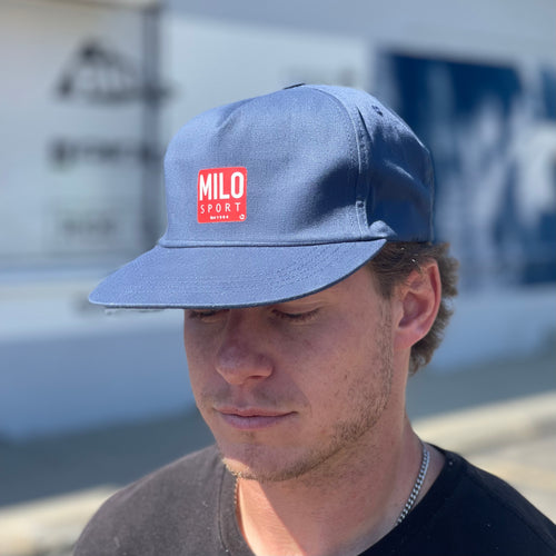 Milo Stack Logo Flat Brim Snapback Hat - M I L O S P O R T