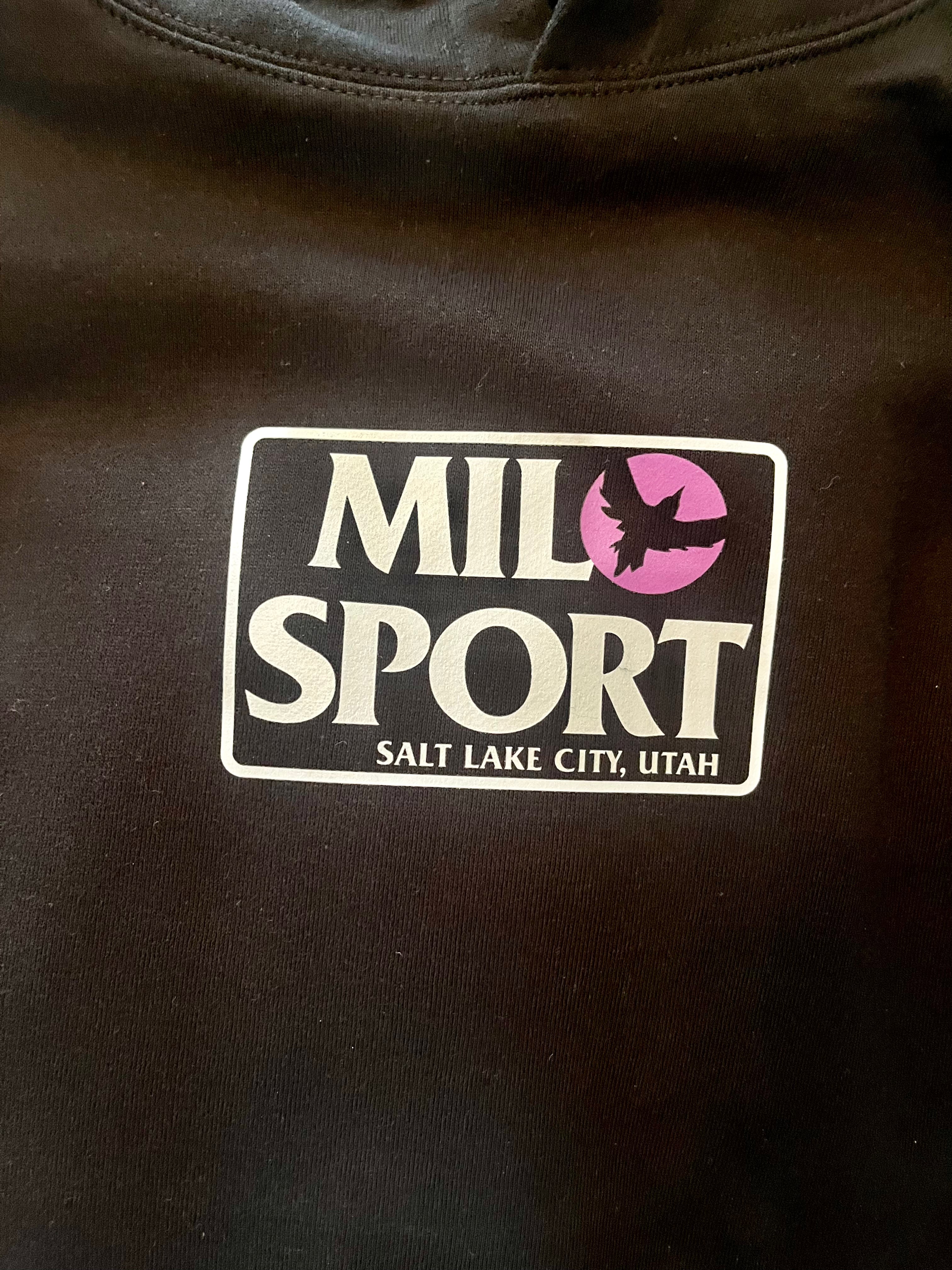 Milosport AH Hooded Sweatshirt in Black and Purple - M I L O S P O R T