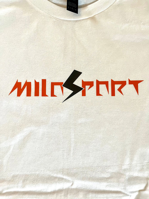 Milosport Metal S Shirt in White and Red - M I L O S P O R T