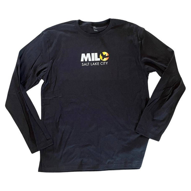 Milosport Club Long Sleeve T Shirt in Black and Sunset - M I L O S P O R T
