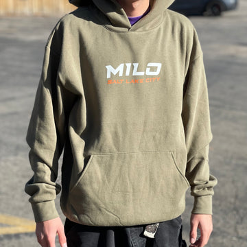 Milo Combat Hooded Sweatshirt in Olive Green