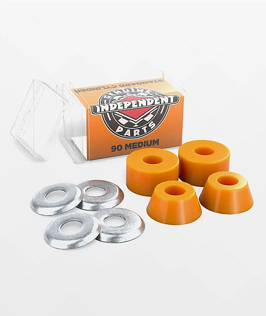 Orange Independent skateboard medium cylinder cushion bushings for improved ride control and stability.