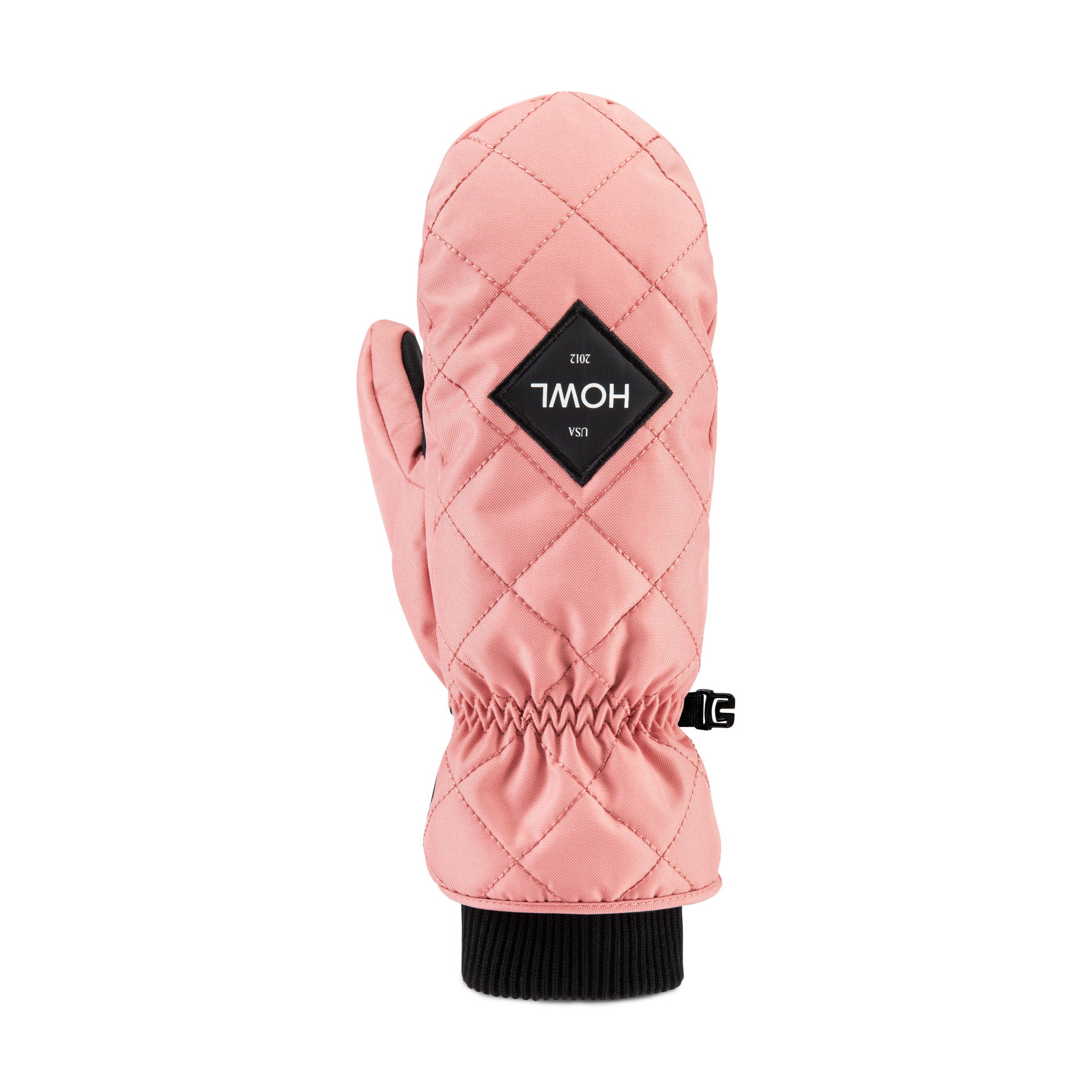 Howl quilted mitt in bisque color, designed for men and women, showing the right front view with detailed quilting and warm fabric.