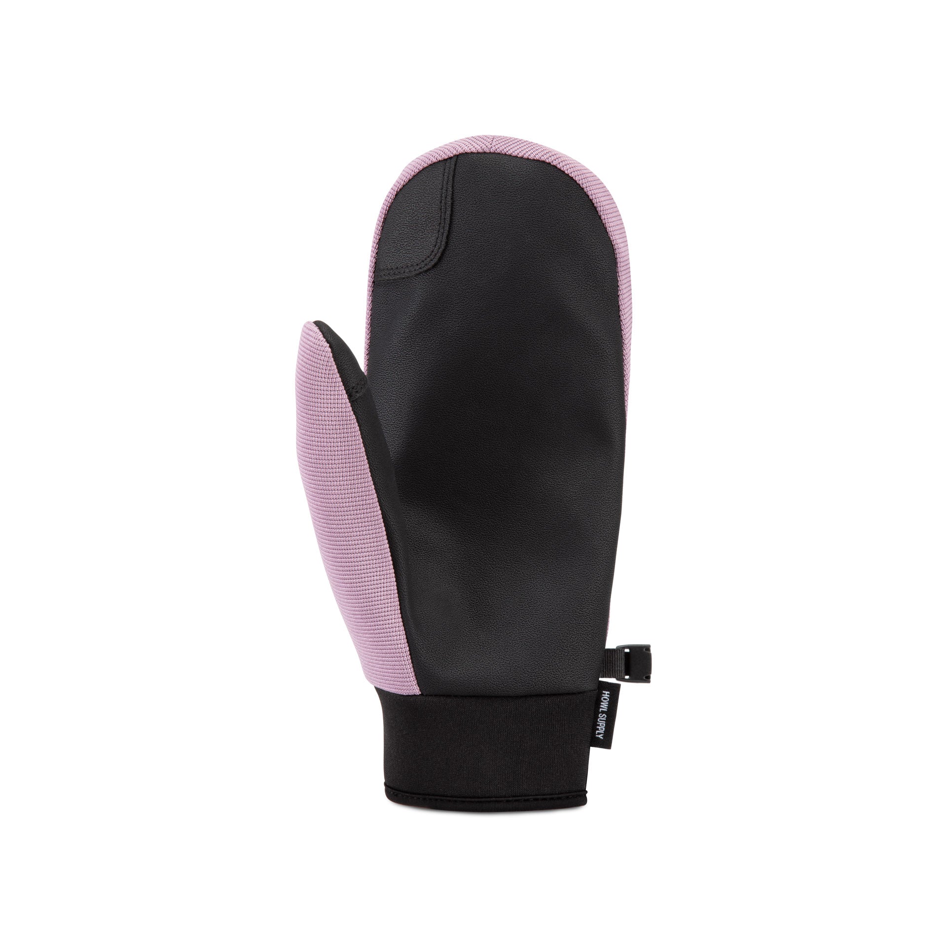 Howl Jeepster Mitt 2027 in lavender, shown from the left back, designed for men and women, featuring cozy, insulated glove material.