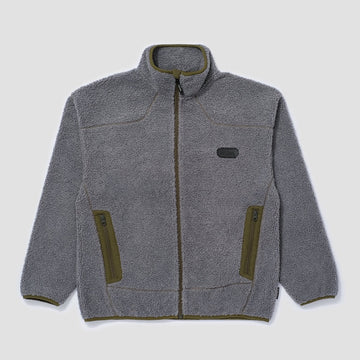 Howl Textured Zip-Up Hoodie in Grey 2024