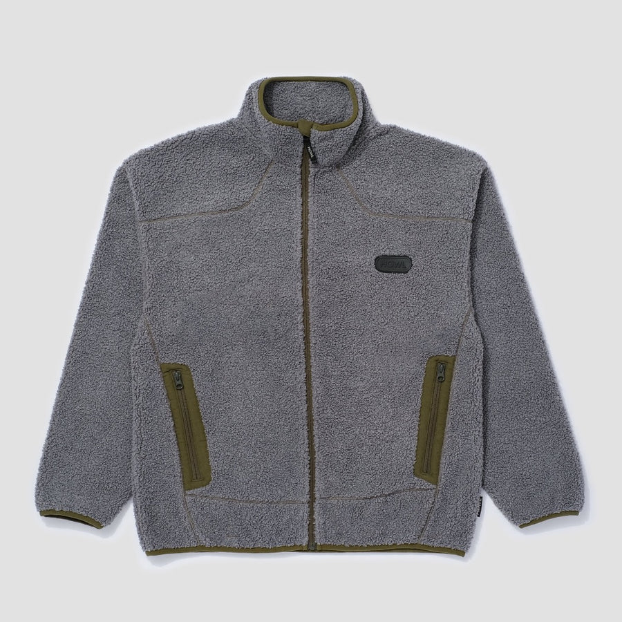 Howl Textured Zip-Up Hoodie in Grey 2024