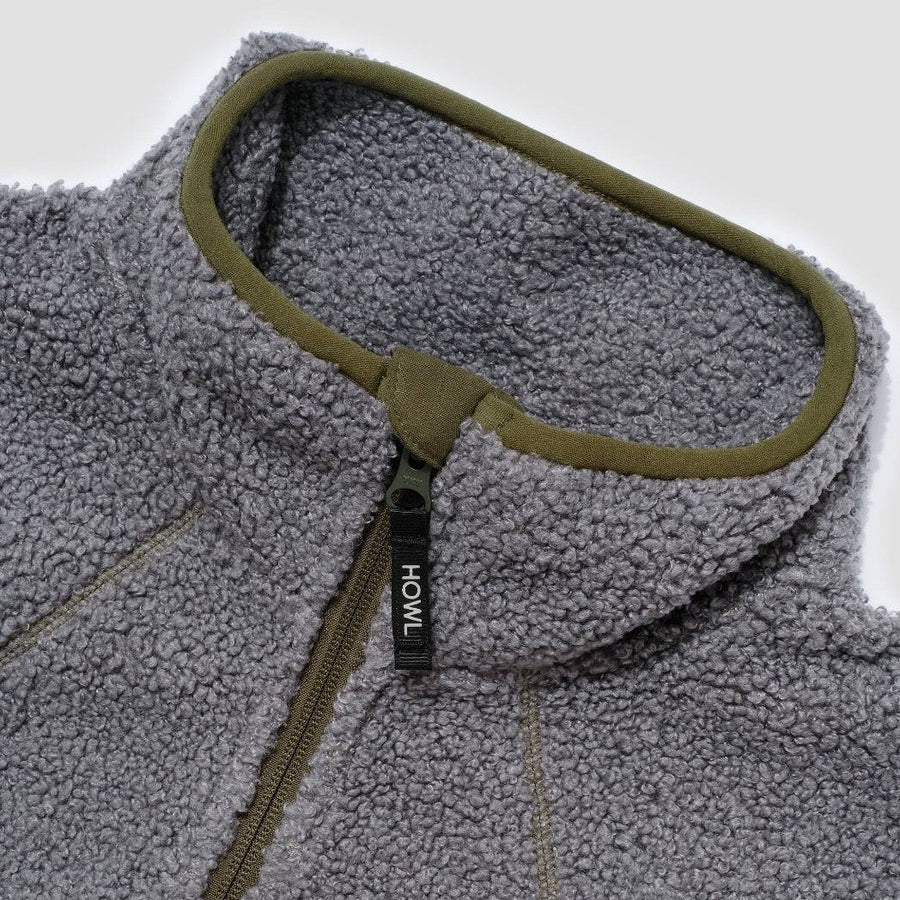 Howl Textured Zip-Up Hoodie in Grey 2024