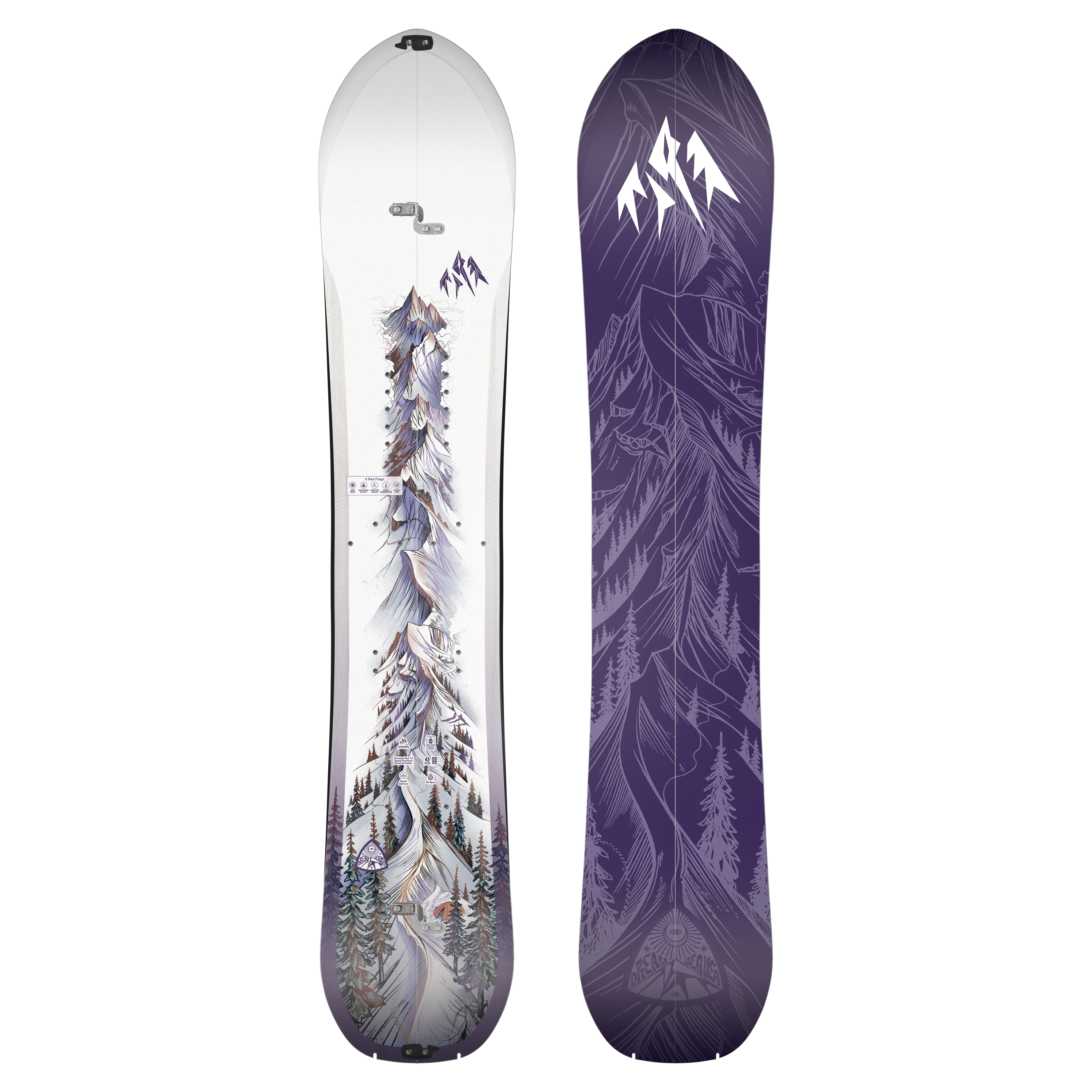 Jones Women's Dream Weaver 2 splitboard for snowboarding, featuring a sleek design and durable construction for winter adventures.