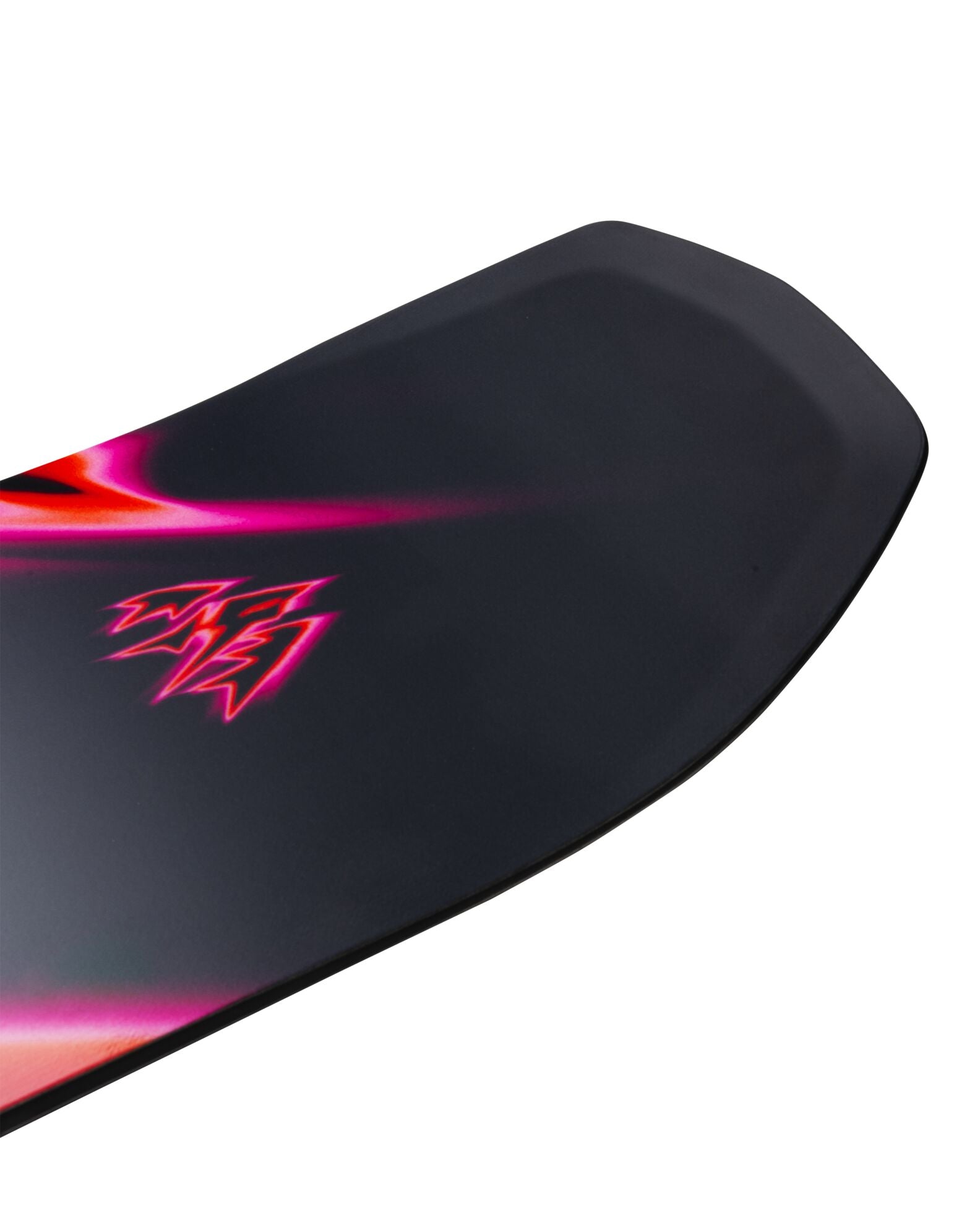 Jones Women's Howler snowboard for 2027 with a sleek design, featuring a snowy landscape and the snowboard's tips in the image.