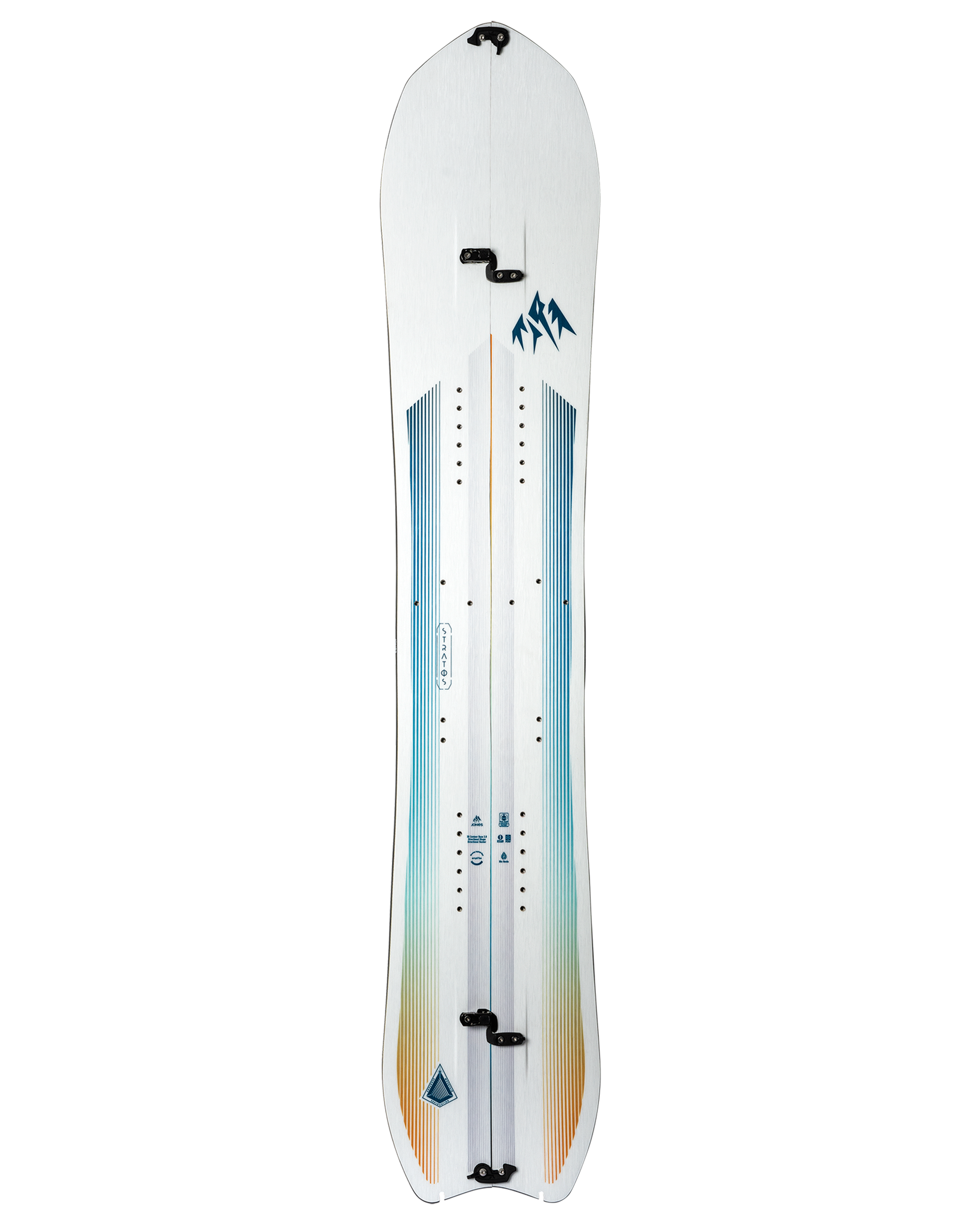 Jones Men’s Stratos Splitboard for snowboarding, featuring a split design in a sleek, modern style for winter outdoor adventures.