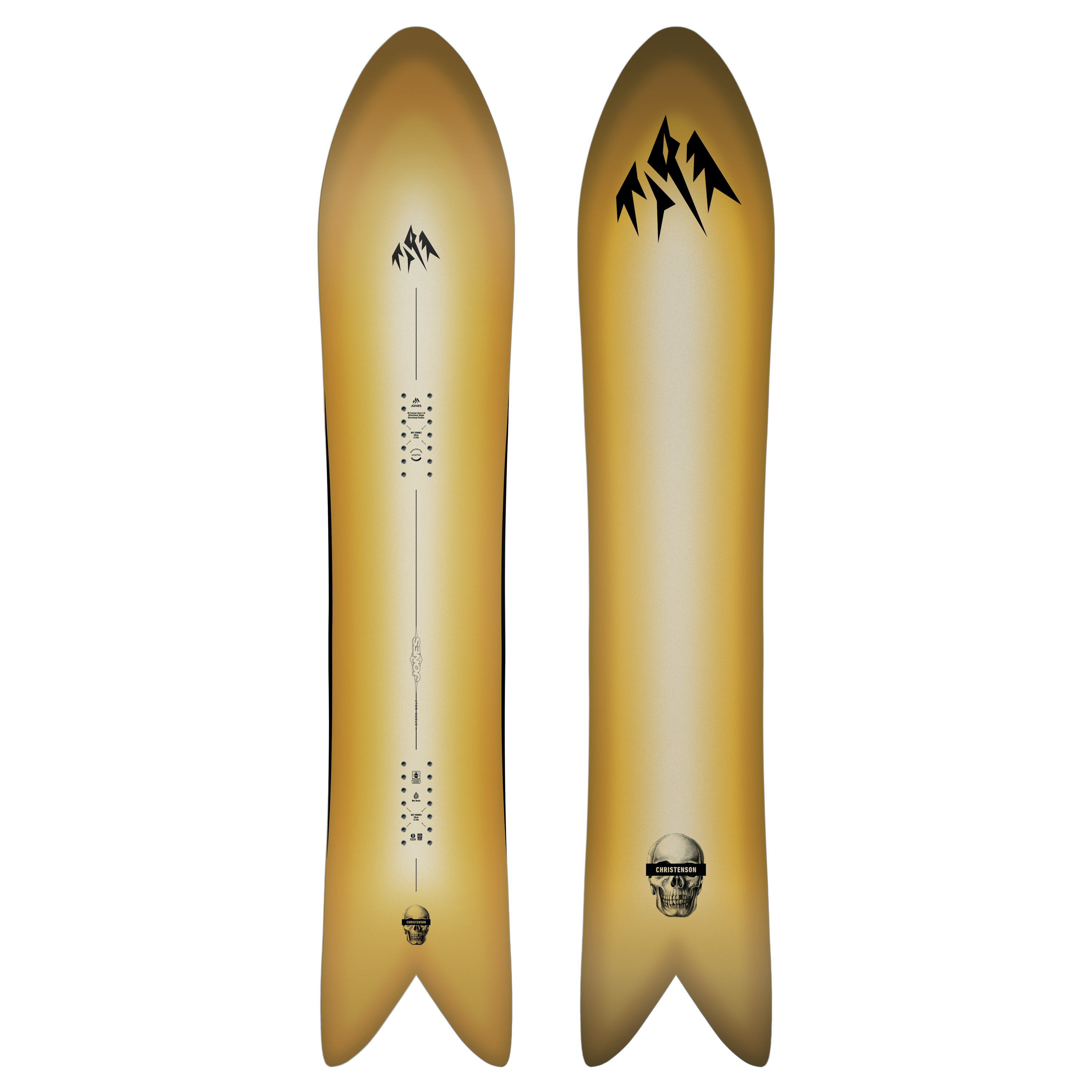 Jones Storm Wolf Snowboard 2027, showcasing its design and shape for all-mountain snowboarding in a detailed overview image.