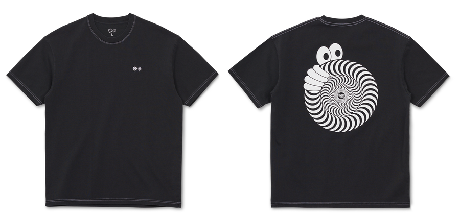 Last Resort AB Spitfire Swirl Tee in Black