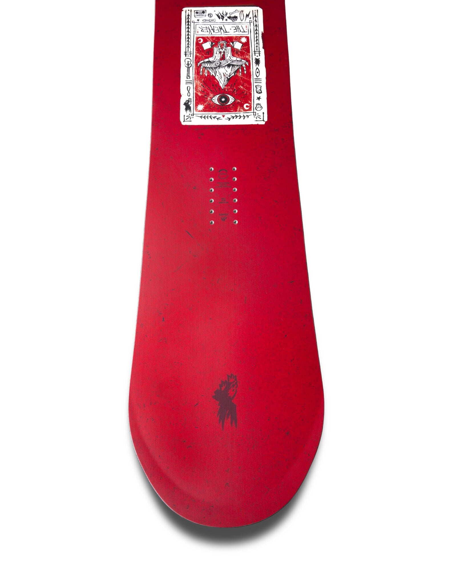Jones men's Tweaker 2 snowboard for 2027, showing the snowboard's top design and branding in a low-resolution image.