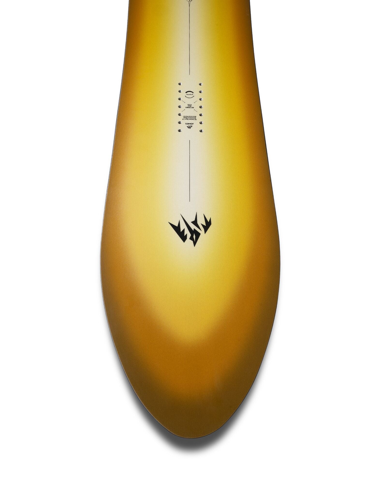 Jones Storm Wolf snowboard for 2027 model year, showcasing a sleek design with mountain imagery on a snowy background.