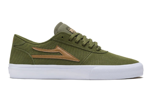 Lakai Manchester Skate Shoe in Olive Cord Suede - M I L O S P O R T