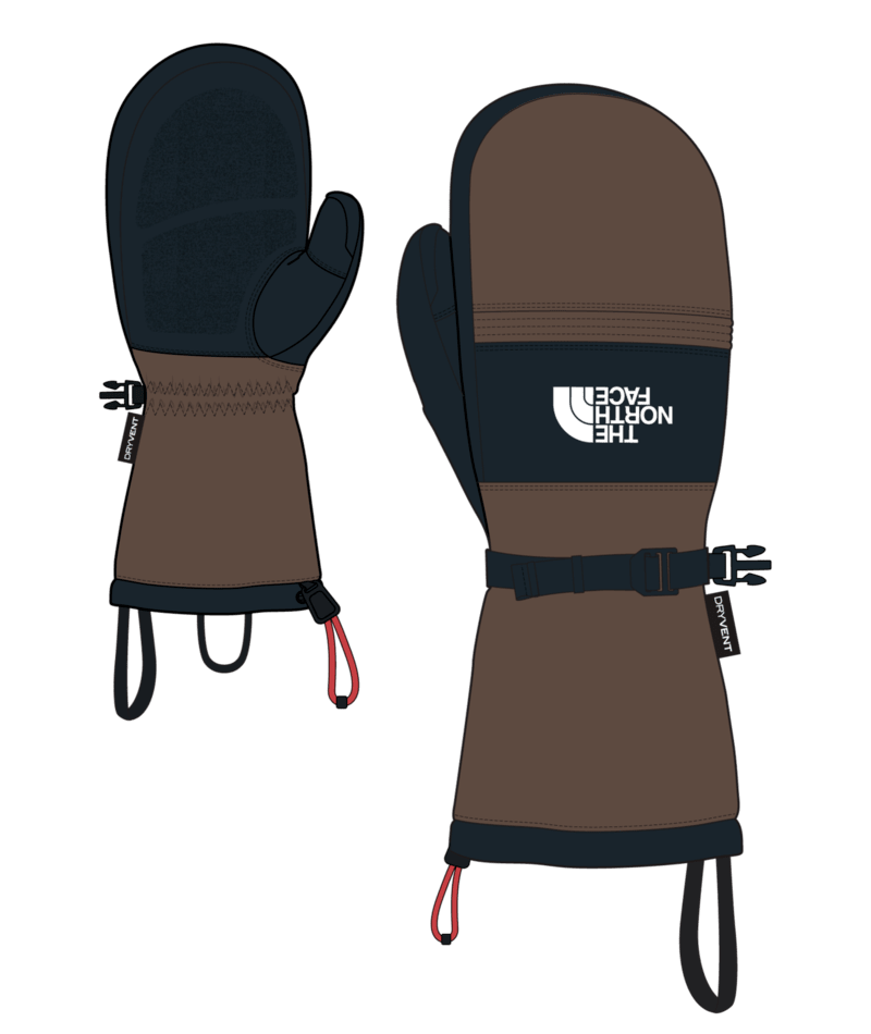 North Face Mens Montana Ski Mitt in Smokey Brown - M I L O S P O R T