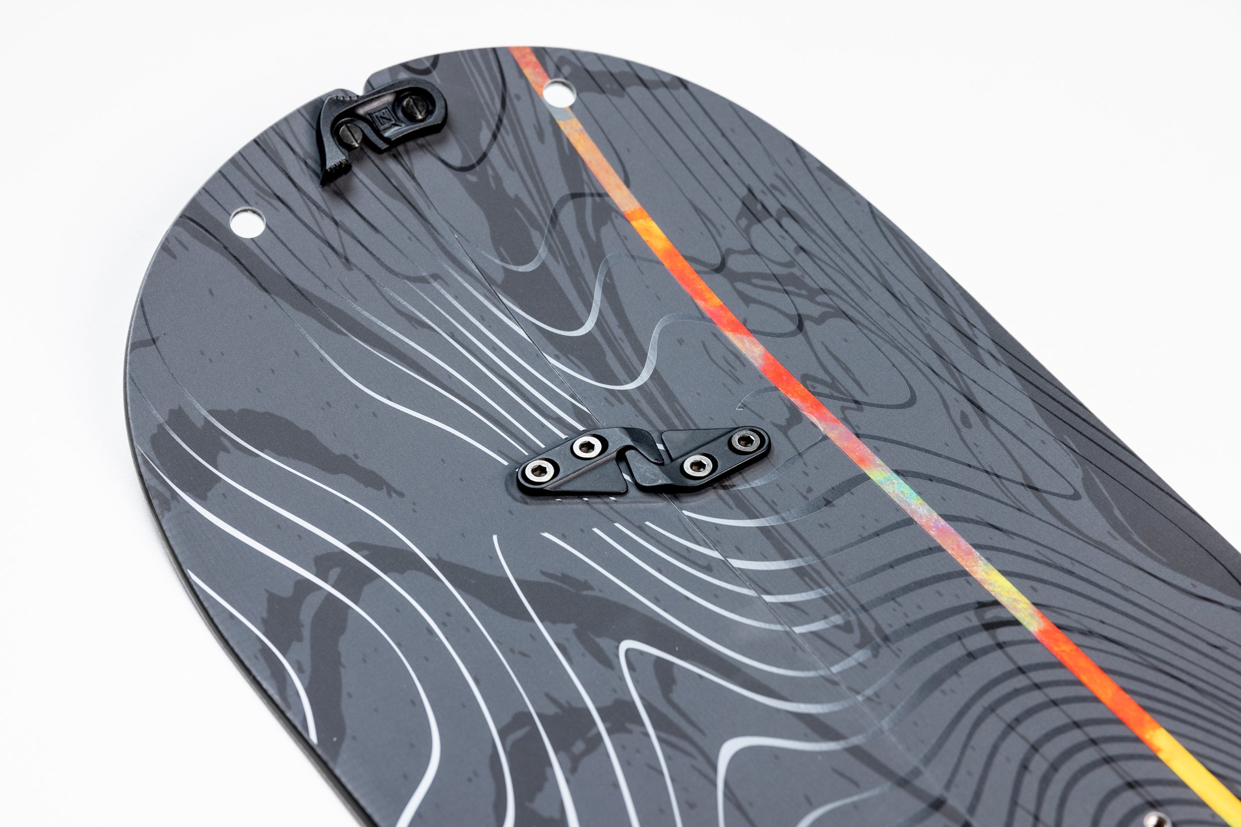 Nitro Alternator FX Split Snowboard 2027 showing the tail section with Nitro branding and split design for backcountry snowboarding.