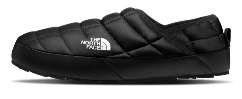 North Face men's Thermoball Traction Mule V slipper with insulated upper, rubber sole, and slip-on design for comfort and grip.