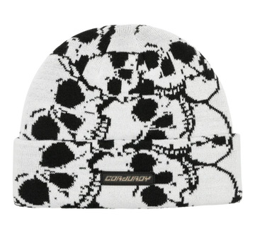 Corduroy Pile Beanie in White 2024