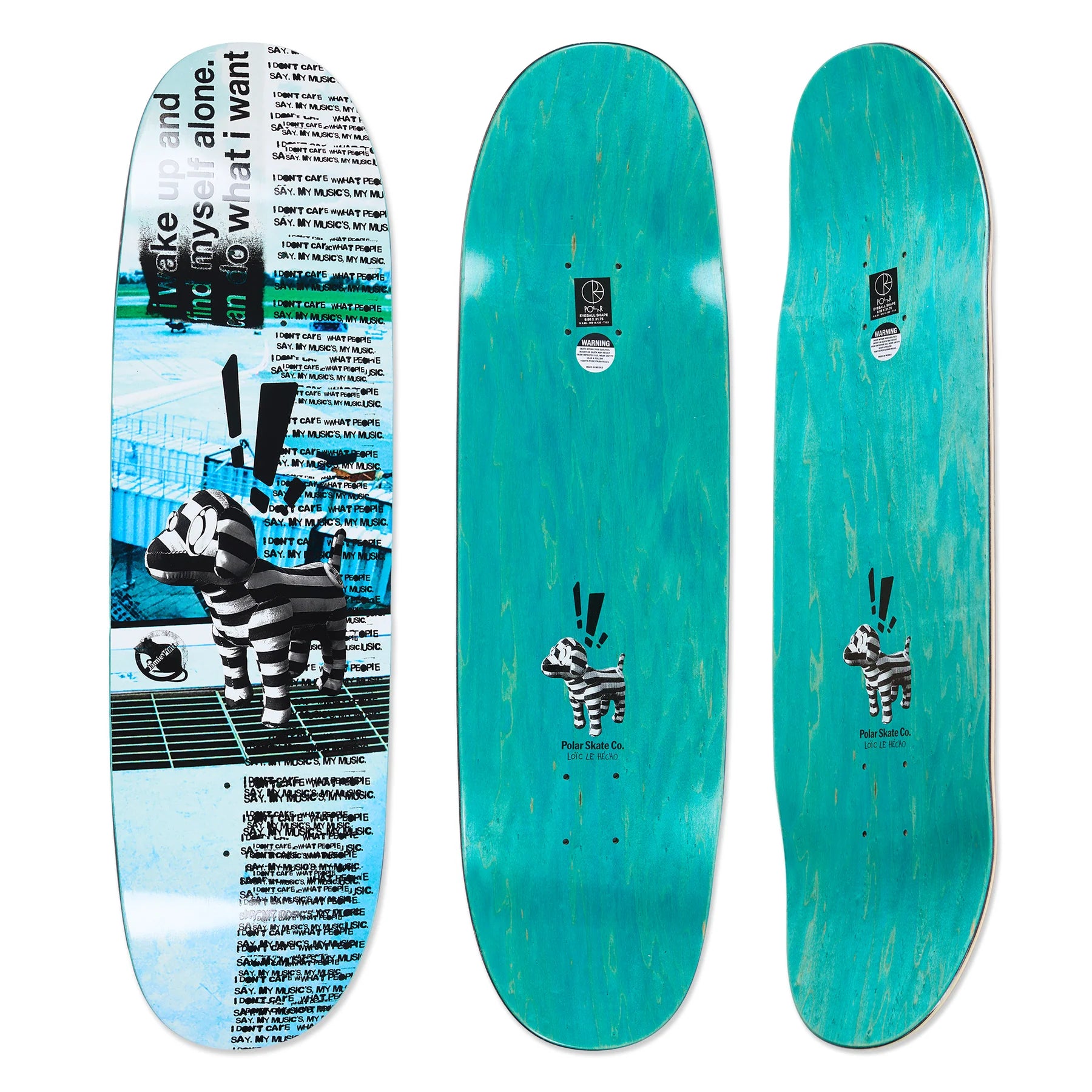 Polar Skate Co. Jamie Platt "My Music" Skateboard Deck - "8.5"